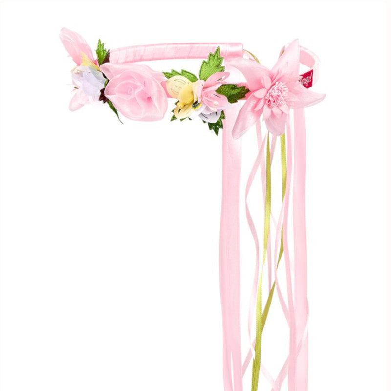 Pink Headband with bow and crown